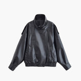 Matilda | Women’s High Neck Faux Leather Jacket