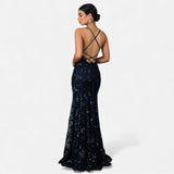 Selene | Elegant Sequin Maxi Dress for Evening Occasions