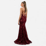 Selene | Elegant Sequin Maxi Dress for Evening Occasions
