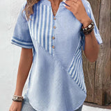 Beatrice | Striped Cotton Blouse for Effortless Everyday Style