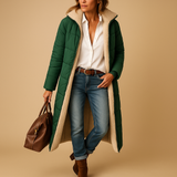 Women's Long Insulated Winter Coat – Full-Length Padded Coat for Cold Days