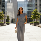 Alice | Women's Jumpsuit with Flowing Drapes and Wide Legs