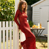 Zofia | Maxi evening dress with animal print pattern