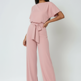Jessica | Wide-Leg Jumpsuit With Waist Tie