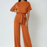 Jessica | Wide-Leg Jumpsuit With Waist Tie