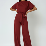 Jessica | Wide-Leg Jumpsuit With Waist Tie