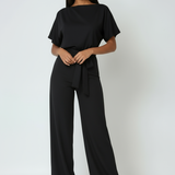 Jessica | Wide-Leg Jumpsuit With Waist Tie