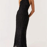 Delilah | Halter Maxi Dress with Open Back Detail