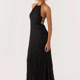 Delilah | Halter Maxi Dress with Open Back Detail