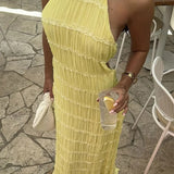 Delilah | Halter Maxi Dress with Open Back Detail