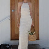 Delilah | Halter Maxi Dress with Open Back Detail