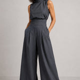 Holly | Sleeveless Wide-Leg Jumpsuit with Cinched Waist