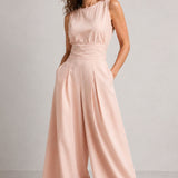Holly | Sleeveless Wide-Leg Jumpsuit with Cinched Waist