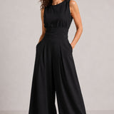 Holly | Sleeveless Wide-Leg Jumpsuit with Cinched Waist