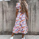 Maravelle | Floral Print Summer Dress with Lightweight Elegance