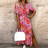 Maravelle | Floral Print Summer Dress with Lightweight Elegance
