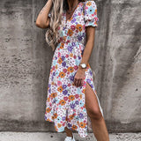 Maravelle | Floral Print Summer Dress with Lightweight Elegance
