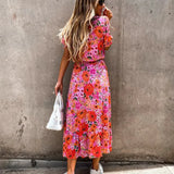 Maravelle | Floral Print Summer Dress with Lightweight Elegance