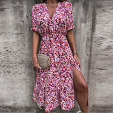 Maravelle | Floral Print Summer Dress with Lightweight Elegance