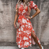 Maravelle | Floral Print Summer Dress with Lightweight Elegance