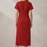 Annabelle | Relaxed V-Neck Midi Dress