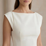 Lydia | Elegant Cap Sleeve Midi Dress
