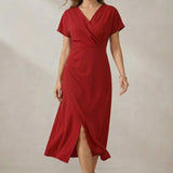 Annabelle | Relaxed V-Neck Midi Dress