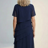 Charlotte | Elegant Flowing Ruffled Midi Dress