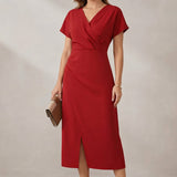 Annabelle | Relaxed V-Neck Midi Dress