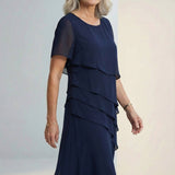 Charlotte | Elegant Flowing Ruffled Midi Dress