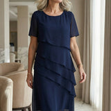 Charlotte | Elegant Flowing Ruffled Midi Dress