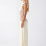 Penelope | Elegant Maxi Dress with Open Back Detail