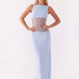 Penelope | Elegant Maxi Dress with Open Back Detail