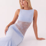 Penelope | Elegant Maxi Dress with Open Back Detail