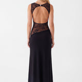 Penelope | Elegant Maxi Dress with Open Back Detail