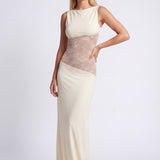 Penelope | Elegant Maxi Dress with Open Back Detail