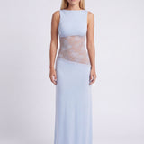 Penelope | Elegant Maxi Dress with Open Back Detail