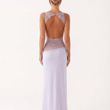 Penelope | Elegant Maxi Dress with Open Back Detail