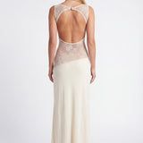 Penelope | Elegant Maxi Dress with Open Back Detail