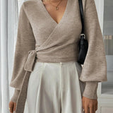 Ella | Women's Tie-Belt Wrap Sweater
