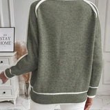 Isla | Women's Roll Neck Sweater with Contrast Accents
