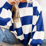 Evie | Women's Checked Jumper for Cosy Comfort