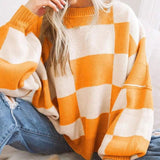 Evie | Women's Checked Jumper for Cosy Comfort