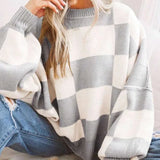 Evie | Women's Checked Jumper for Cosy Comfort