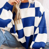 Evie | Women's Checked Jumper for Cosy Comfort