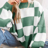 Evie | Women's Checked Jumper for Cosy Comfort