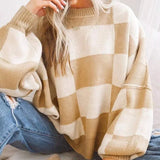Evie | Women's Checked Jumper for Cosy Comfort