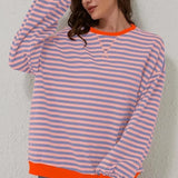 Mia | Women's Loose Fit Striped Casual Jumper