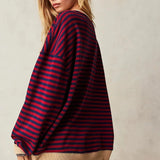 Mia | Women's Loose Fit Striped Casual Jumper