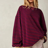 Mia | Women's Loose Fit Striped Casual Jumper
